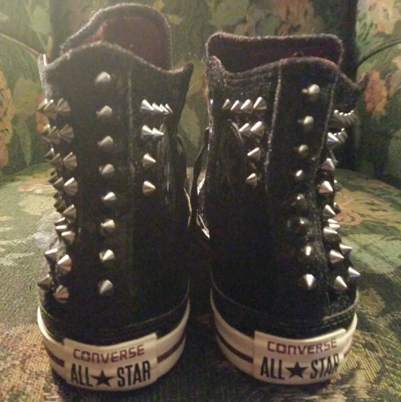 RARE! Studded Velvet Converse Sneakers - Picture 6 of 8